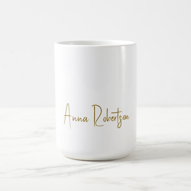 Minimalistisk Professionell i guld Färg Kaffemugg (Center)