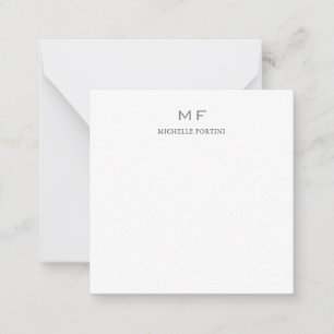 Minimalistisk Professionell i modernt monogram Anteckningskort