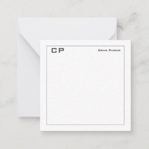 Minimalistisk Professionell i modernt monogram Anteckningskort