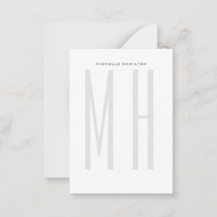 Minimalistisk Professionell i modernt monogram Anteckningskort