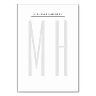 Minimalistisk Professionell i modernt monogram Bordsnummer