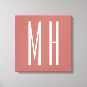 Minimalistisk Professionell i modernt monogram Canvastryck