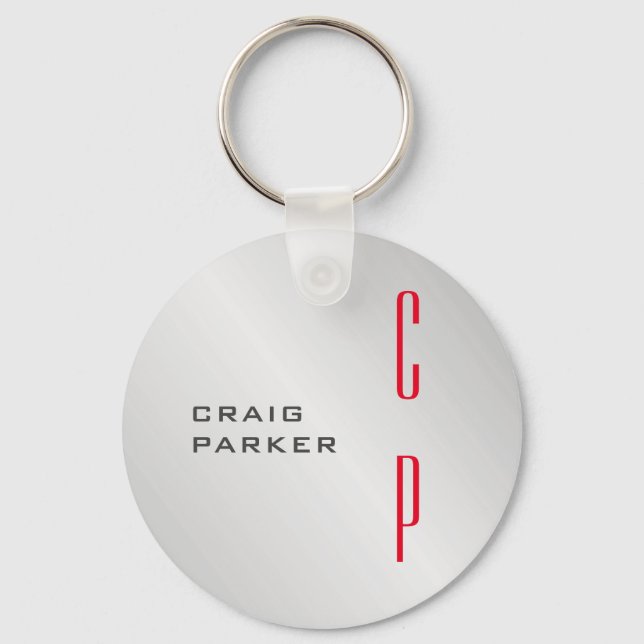 Minimalistisk Professionell i modernt monogram Nyckelring (Framsida)