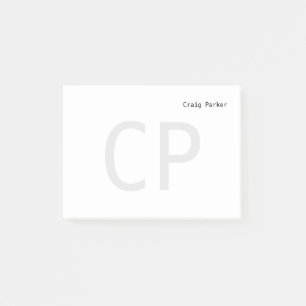 Minimalistisk Professionell i modernt monogram Post-it Block