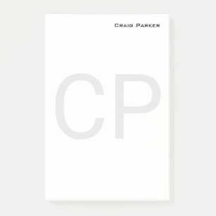 Minimalistisk Professionell i modernt monogram Post-it Block