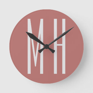 Minimalistisk Professionell i modernt monogram Rund Klocka