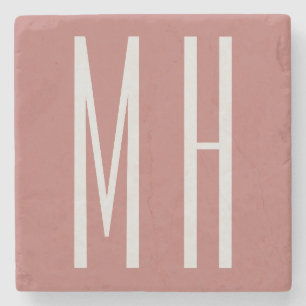 Minimalistisk Professionell i modernt monogram Stenunderlägg