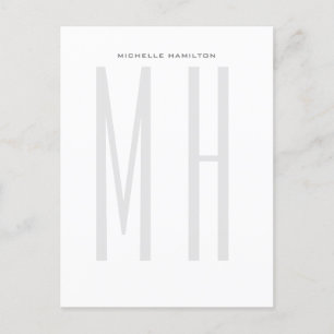 Minimalistisk Professionell i modernt monogram Vykort