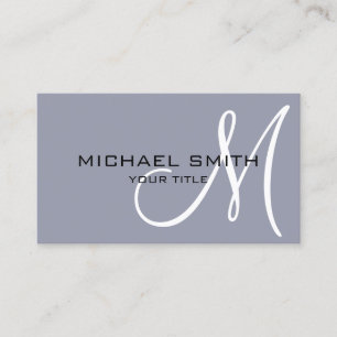 Minimalistisk Professionell Manatee Monogram Visitkort