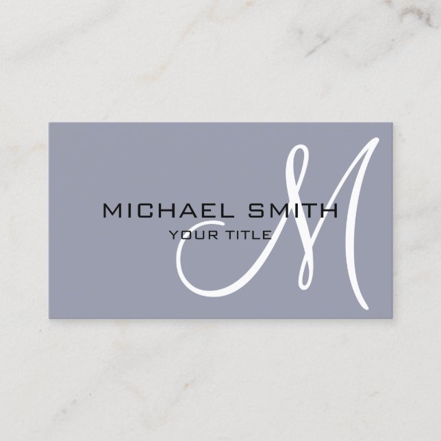 Minimalistisk Professionell Manatee Monogram Visitkort (Framsida)