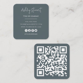 Minimalistisk Professionell-märkning Qr-kodmarin Fyrkantigt Visitkort