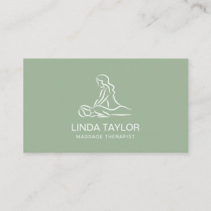 Minimalistisk Professionell, massage Therapist Sag Visitkort