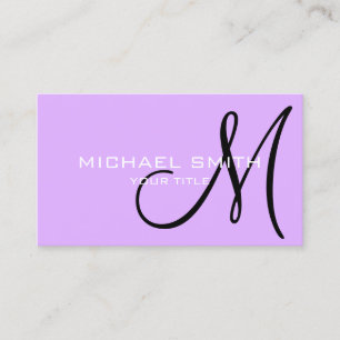 Minimalistisk Professionell Mauve Monogram Visitkort