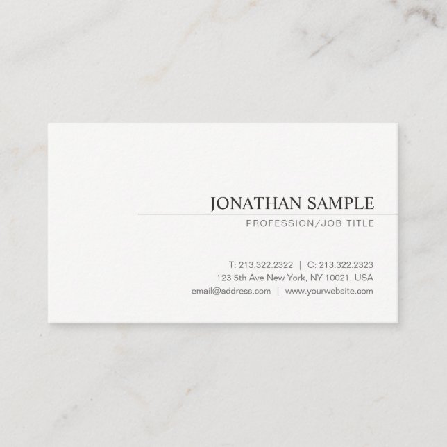 Minimalistisk Professionell med modern Elegant - n Visitkort (Framsida)