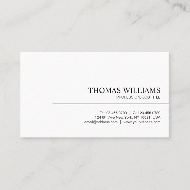 Minimalistisk Professionell med modern Elegant, va Visitkort (Framsida)