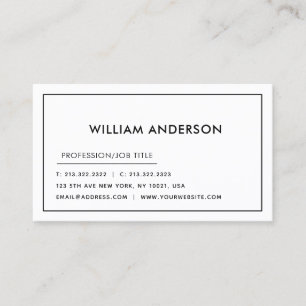 Minimalistisk Professionell med modern Elegant, va Visitkort