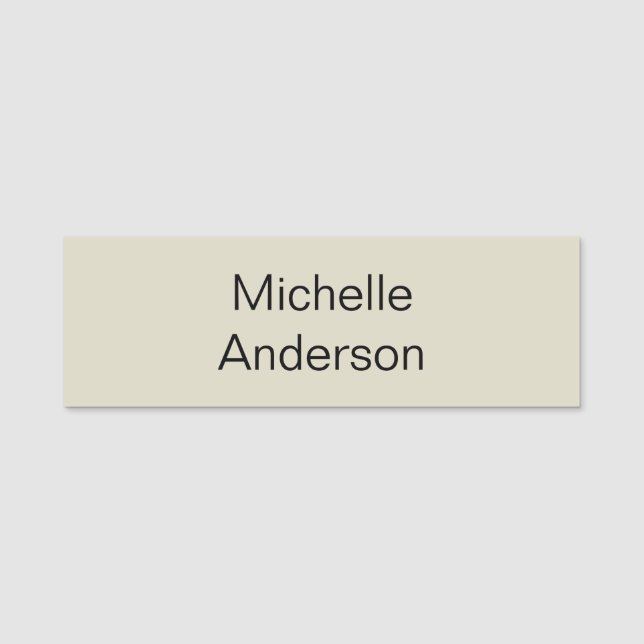 Minimalistisk professionell med oformaterad modern namnbricka (Framsida)