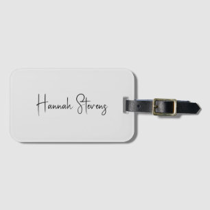 Minimalistisk Professionell Modern Calligraphy Bagagebricka