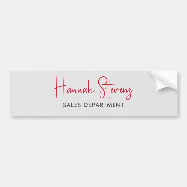 Minimalistisk Professionell Modern Calligraphy Bildekal (Framsidan)