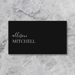 Minimalistisk Professionell Modern Elegant Black Visitkort