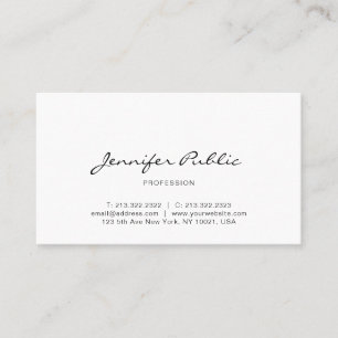 Minimalistisk Professionell Modern Elegant Plain C Visitkort