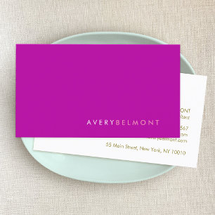 Minimalistisk professionell Modern enkel Magenta Visitkort