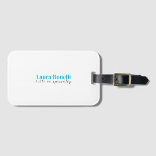 Minimalistisk professionell modern enkel namn tite bagagebricka