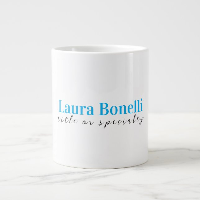 Minimalistisk professionell modern enkel namn tite jumbo mugg (Framsidan)