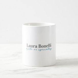 Minimalistisk professionell modern enkel namn tite kaffemugg