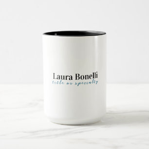 Minimalistisk professionell modern enkel namn tite mugg