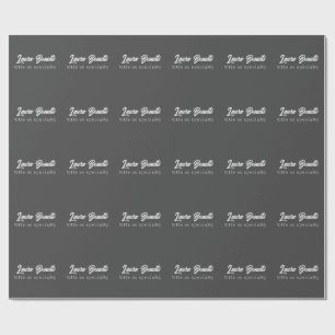 Minimalistisk professionell modern handskrift mörk presentpapper