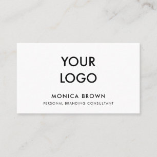 Minimalistisk Professionell Modern Logotyp vit Visitkort