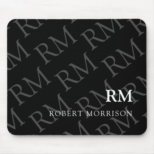 Minimalistisk Professionell, Modern Monogram Musmatta (Framsidan)