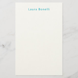 Minimalistisk professionell modern namn Azure Blue Brevpapper