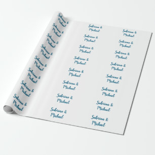 Minimalistisk Professionell Modern Plain Blue Whit Presentpapper