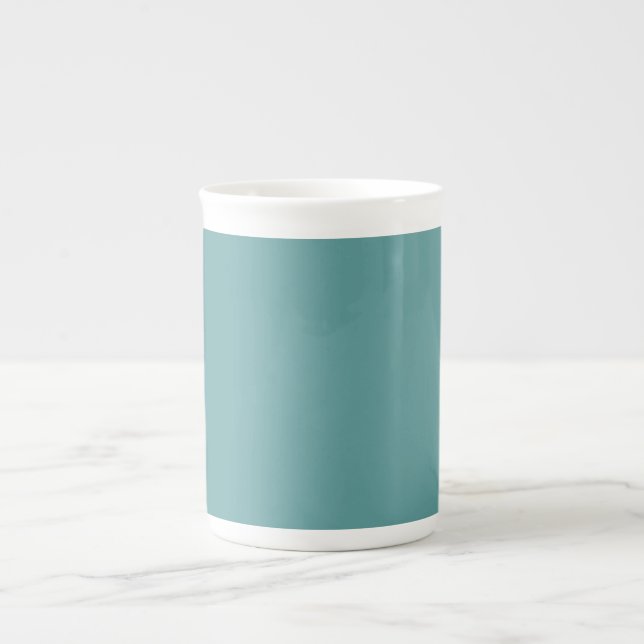Minimalistisk Professionell Modern Plain Cadet Blu Benporslin Mugg (Framsidan)