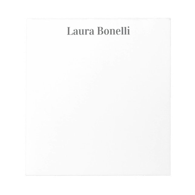 Minimalistisk Professionell Modern Plain Namn Tite Anteckningsblock (Framsida)