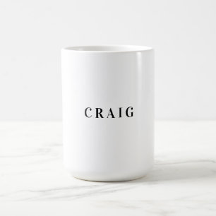 Minimalistisk Professionell Modern Plain Namn Tite Kaffemugg