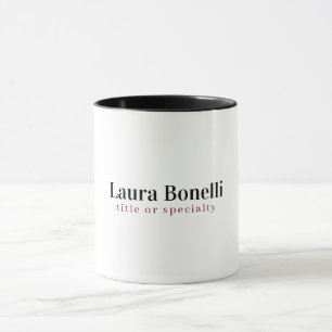 Minimalistisk Professionell Modern Plain Namn Tite Mugg