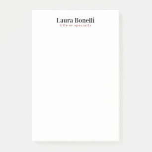 Minimalistisk Professionell Modern Plain Namn Tite Post-it Block