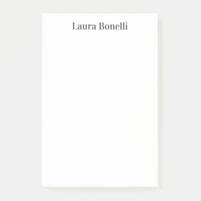 Minimalistisk Professionell Modern Plain Namn Tite Post-it Block (Framsida)