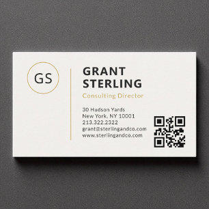 Minimalistisk Professionell - modernt QR-kod Visitkort