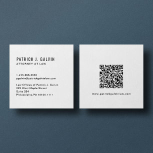 Minimalistisk professionell QR-kod Fyrkantigt Visitkort