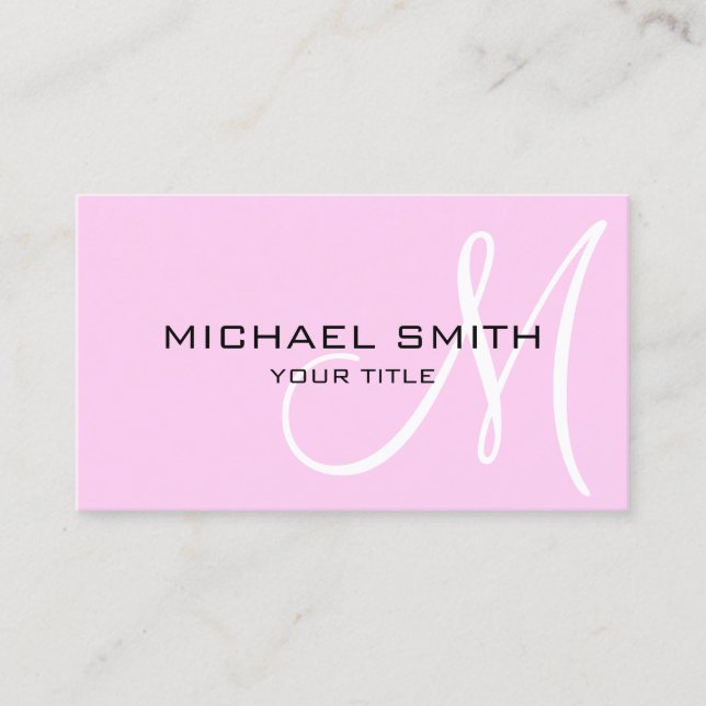 Minimalistisk Professionell Shampoo Monogram Visitkort (Framsida)