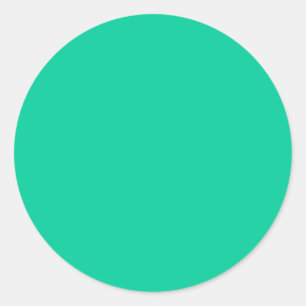 Minimalistisk professionell solid karibisk grön runt klistermärke