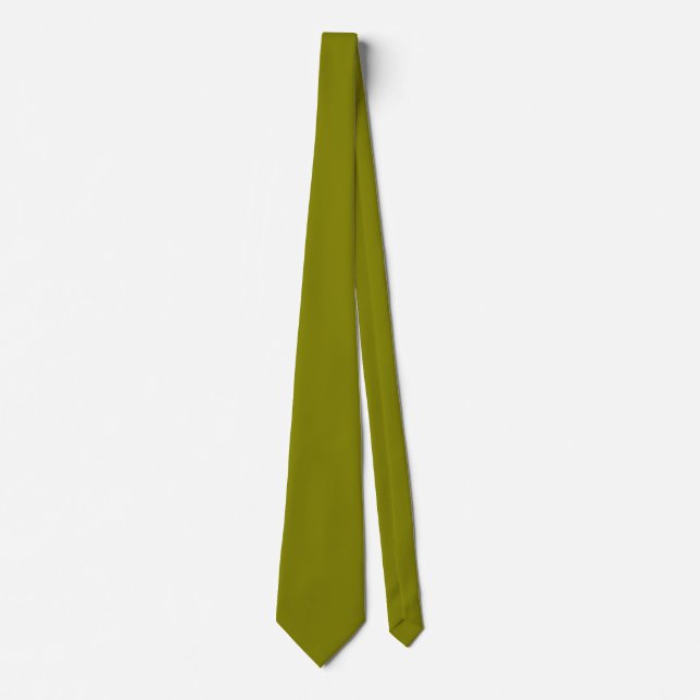 Minimalistisk Professionell Solid Oliv grönt Färg Slips (Framsida)