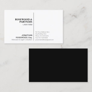 Minimalistisk Professionell, svart och vit En si Visitkort