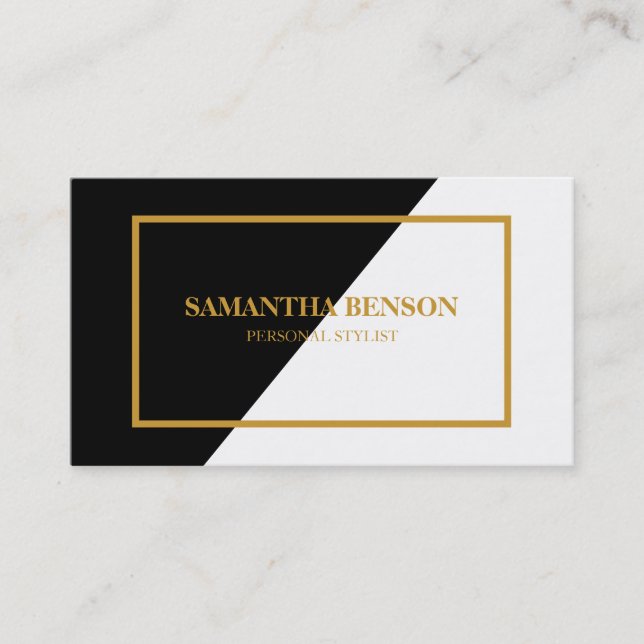Minimalistisk Professionell, svart och vit Lojalitetskort (Framsida)
