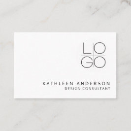 Minimalistisk Professionell, svart och vit QR-kod Visitkort