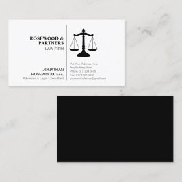 Minimalistisk Professionell, svart och vit sida vi Visitkort